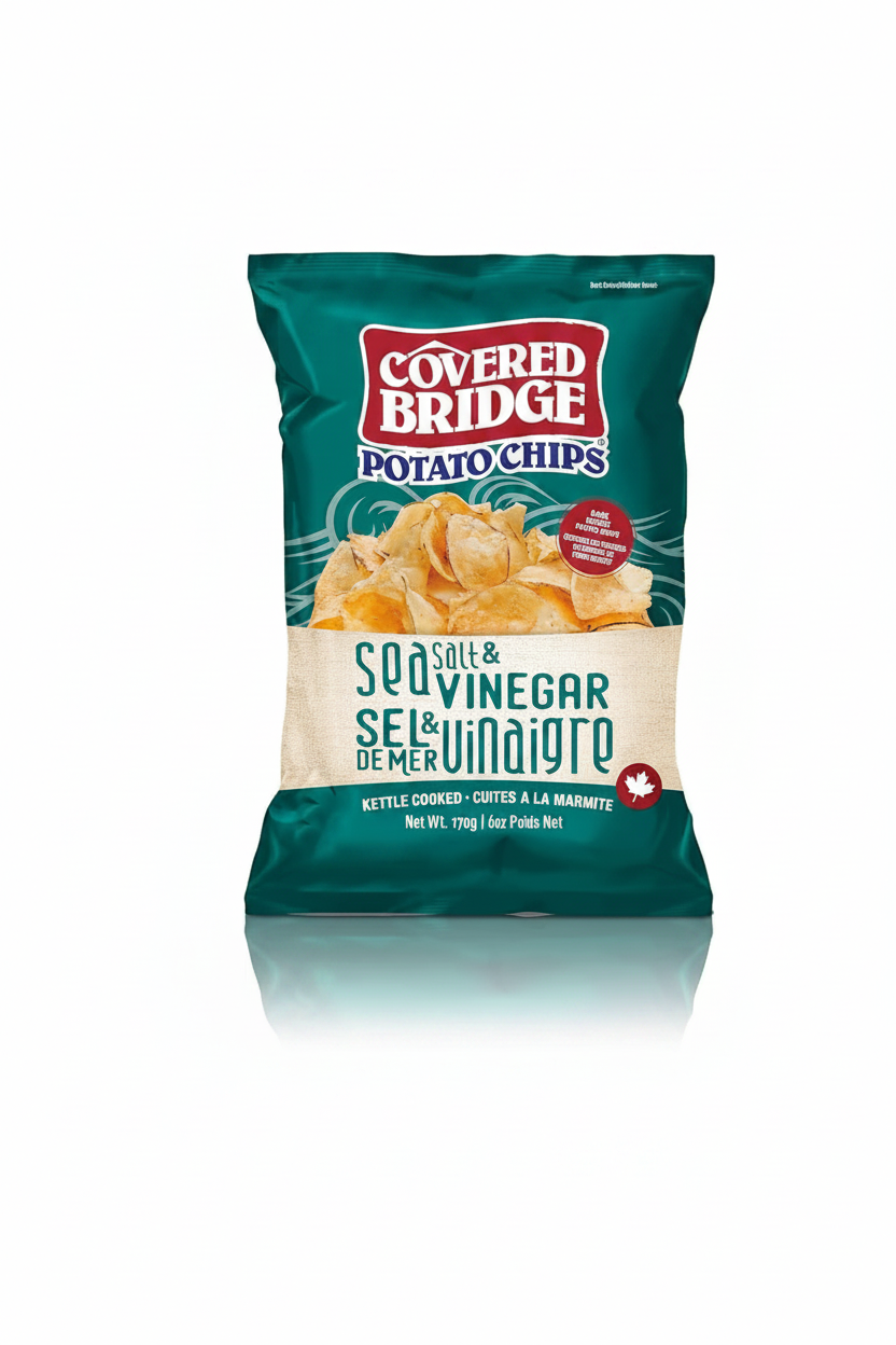 Papas Fritas Sal de Mar y Vinagre Covered Bridge 170 g
