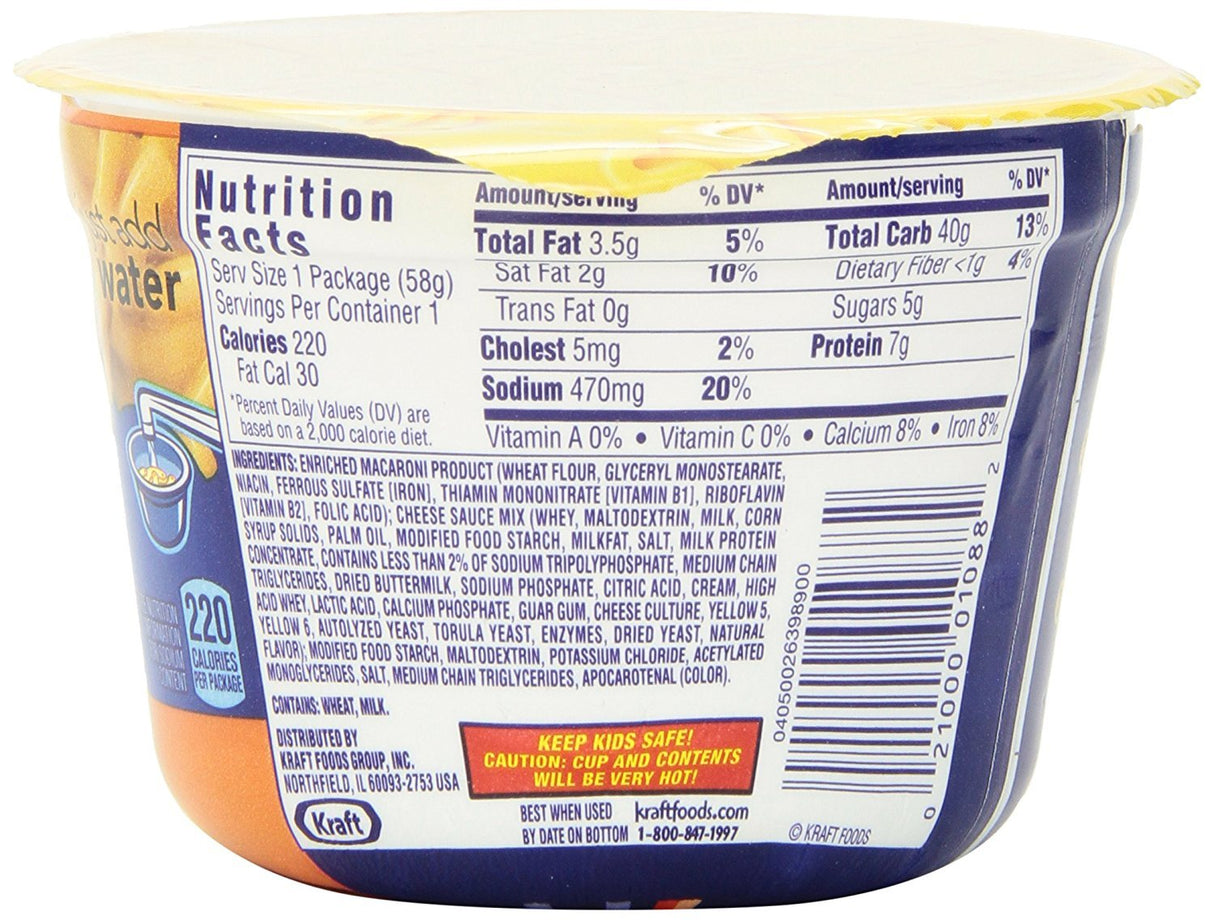 Macarrones con Queso Pocillo Kraft 58 g