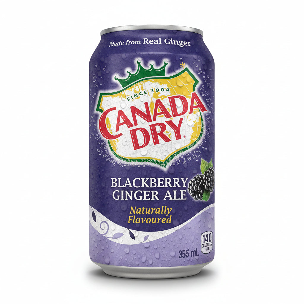 Bebidas Ginger Ale Blackberry Lata Canada Dry 355 ml