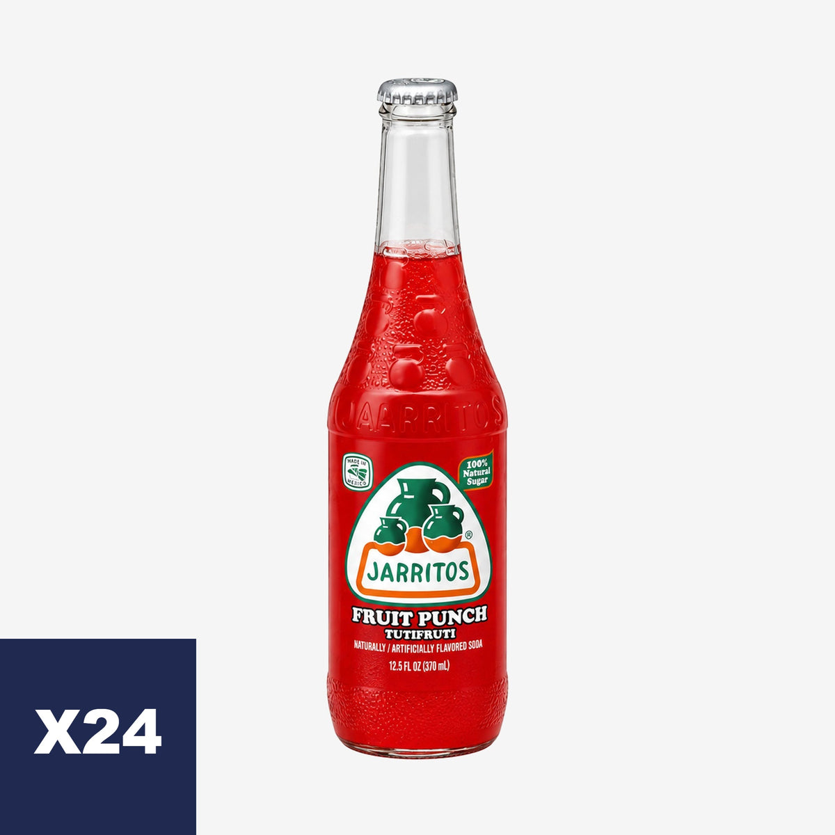 Bebida Botella Vidrio Ponche de Frutas Jarritos 24 x 370 ml