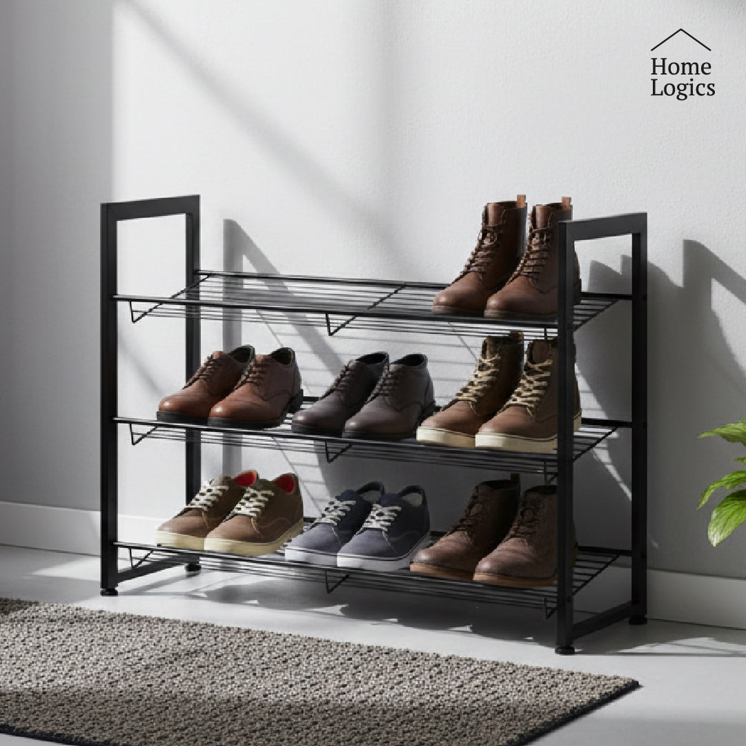 Rack Organizador Zapatos 3 Niveles Acero Home Logics 1 un