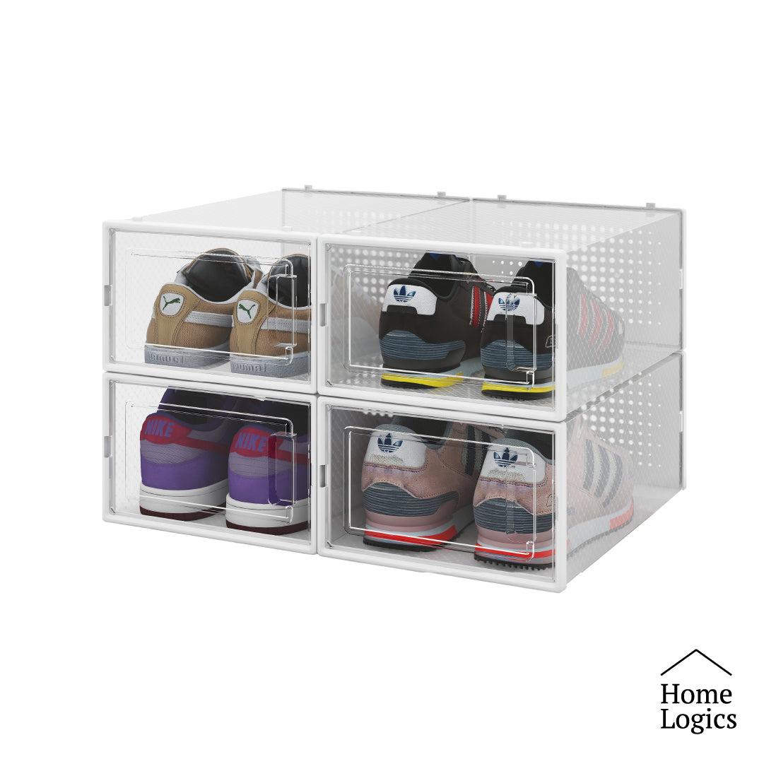 Set 4 Cajas Organizadoras de Zapatos Home Logics 1 un