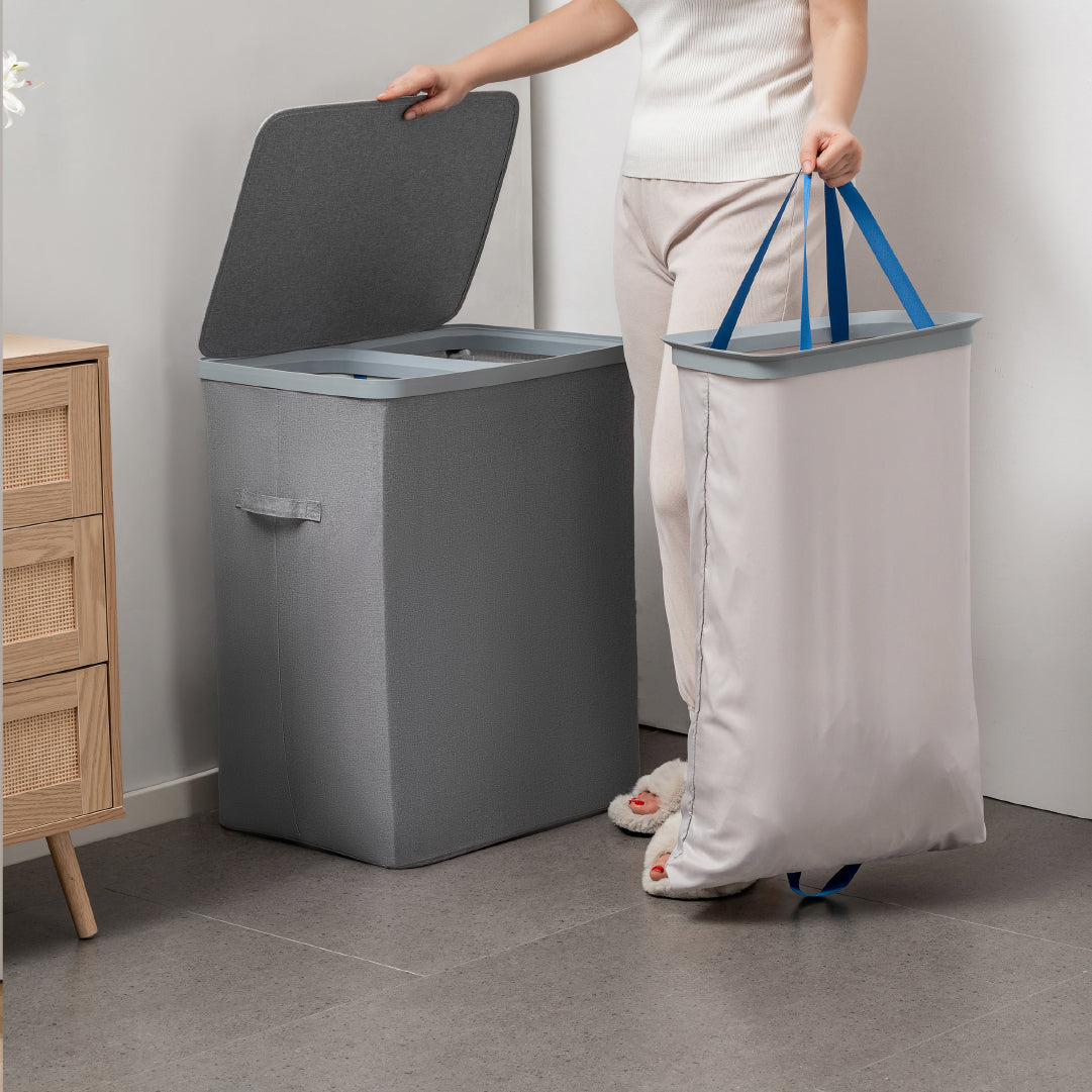 Canasto Ropa Sucia con Separación Home Logics 1 un