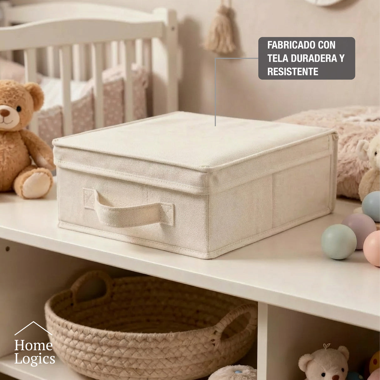 Caja de almacenamiento 30x30x16 cm Home Logics 1 un