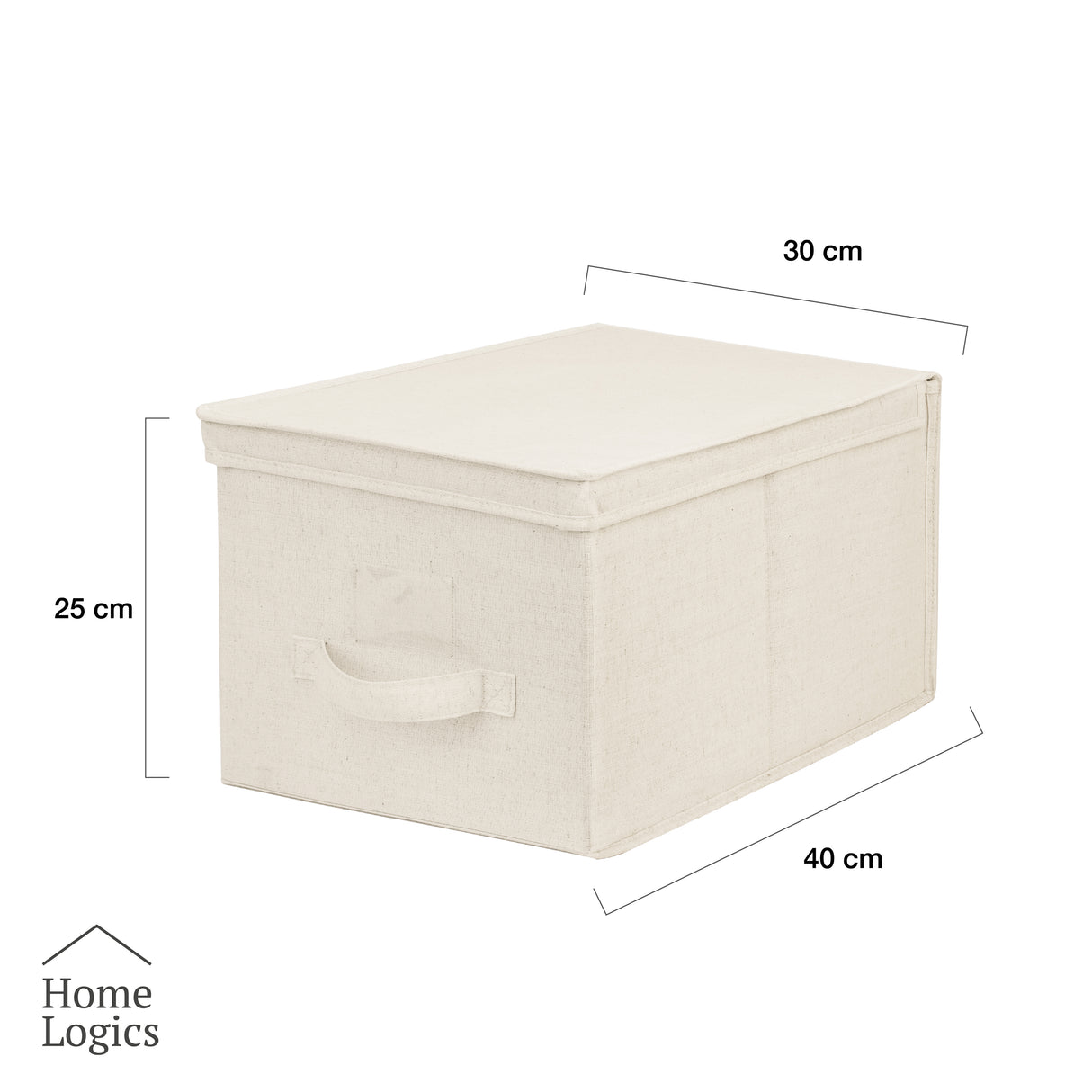 Caja de almacenamiento 30x40x25 cm Home Logics 1 un
