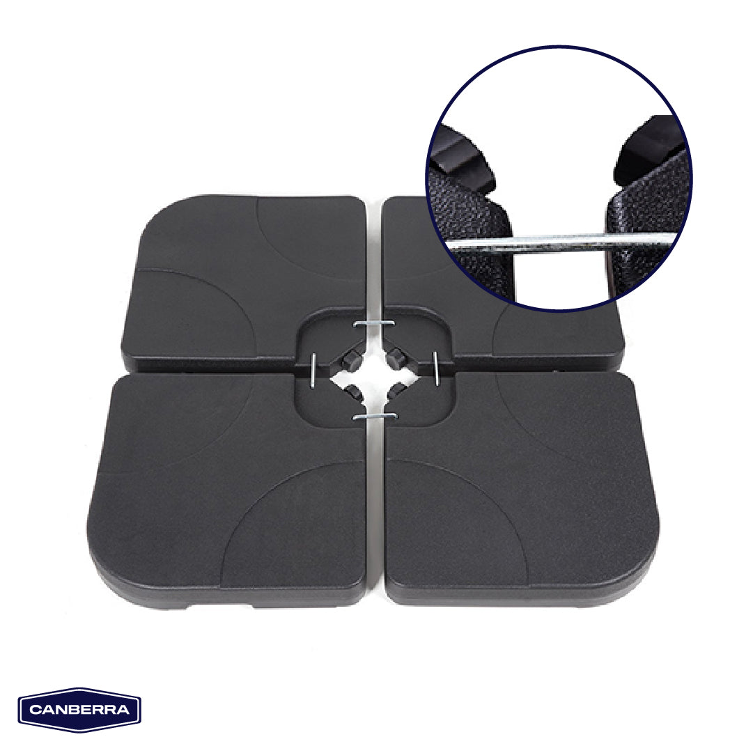 Set Quitasol de Terraza Aluminio Toscana 3M 360° Canberra 1 un con Base Plástica