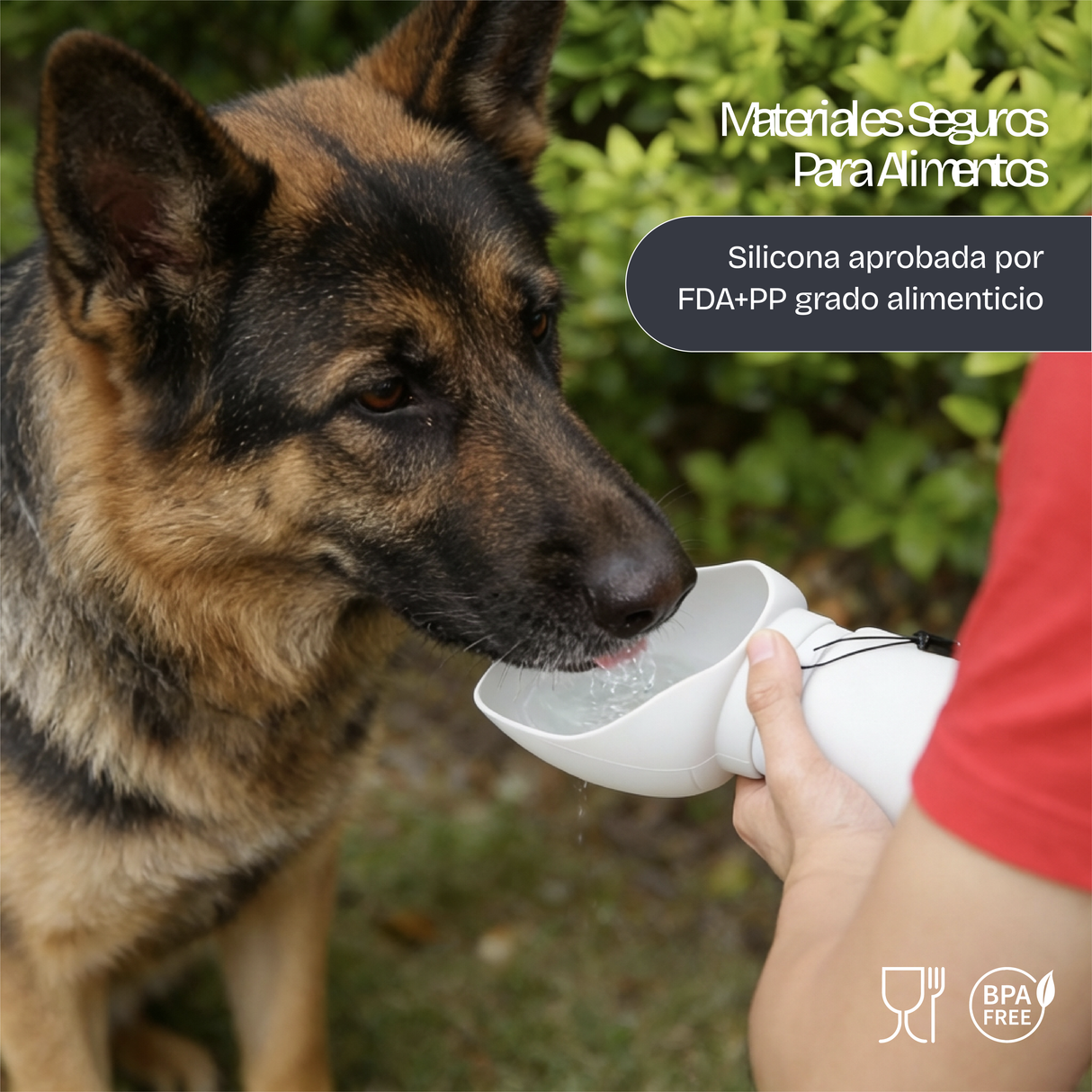 Botella de Agua Plegable para Mascotas 550 ml