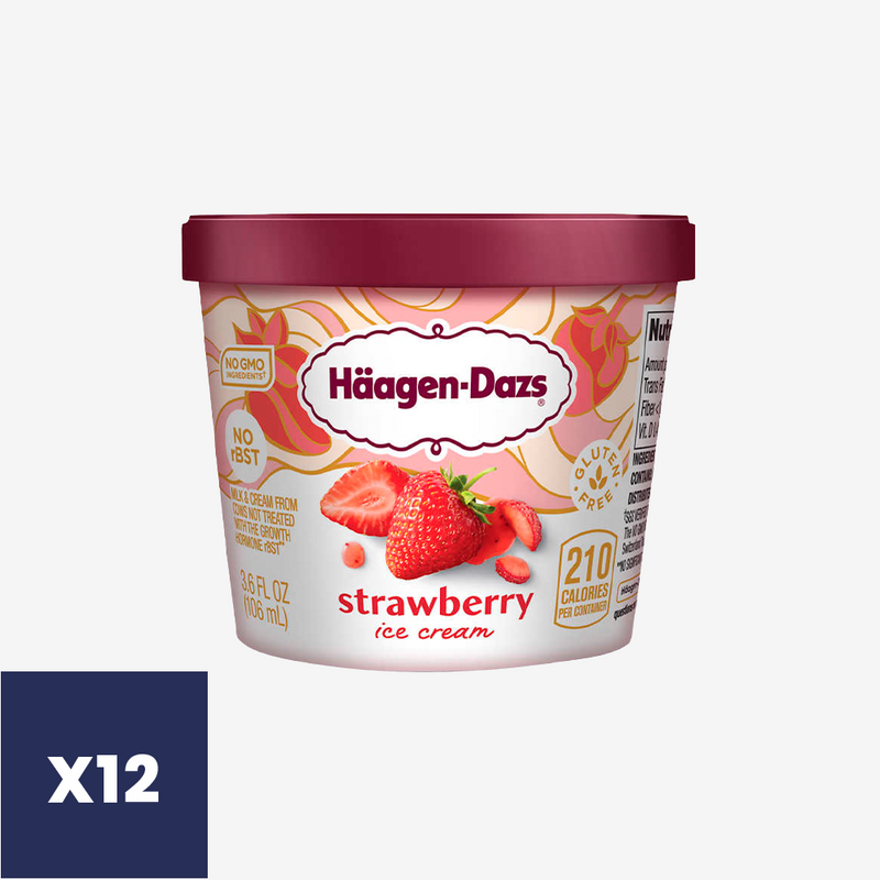 Helado Frutilla Häagen-Dazs 12 un x 106 ml