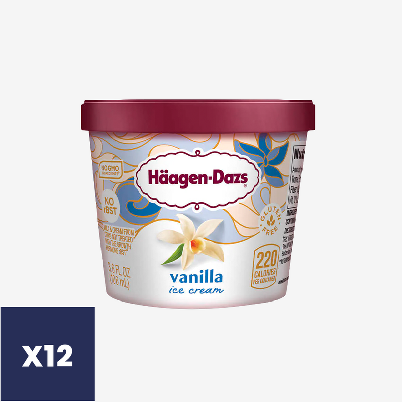 Helado Vainilla Häagen-Dazs 12 un x 106 ml