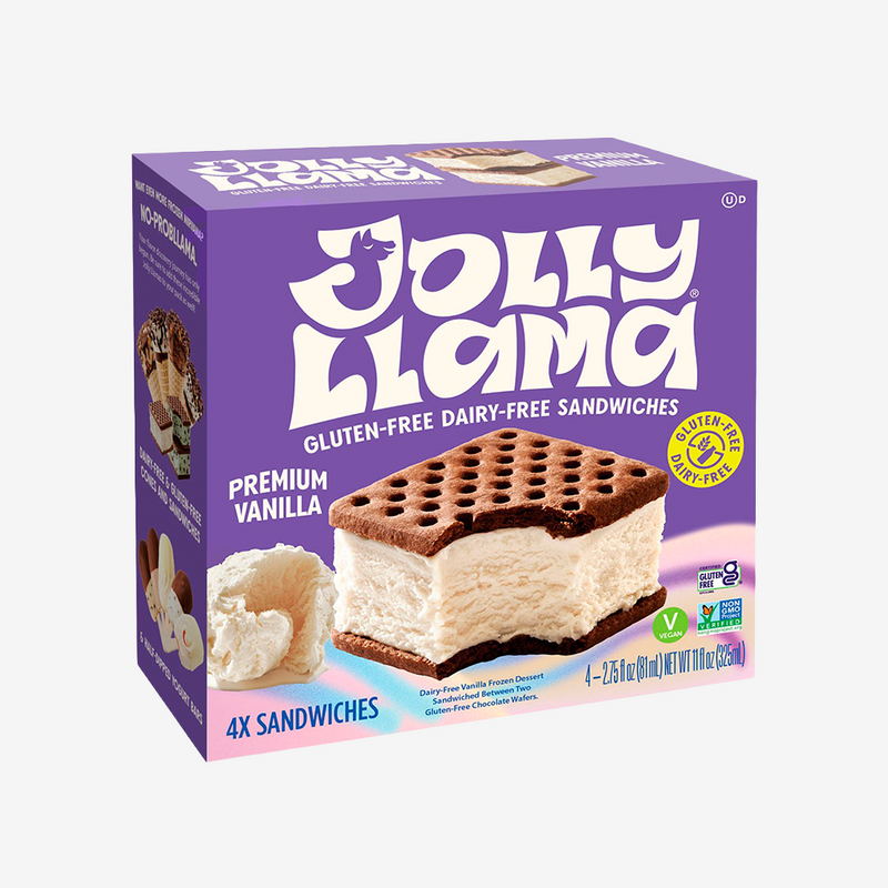 Helado Sandwich Vainilla Jr GF Jolly Llama 4 x 81 ml
