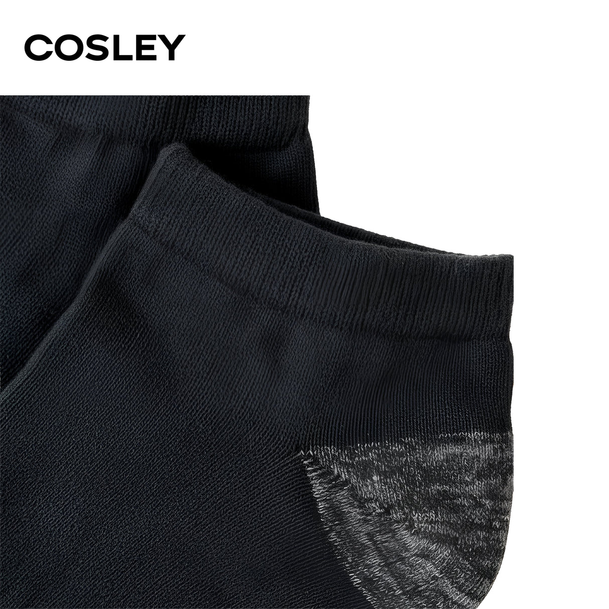 Calcetines Hombre Acolchados Low Cut Black Cosley Pack 6