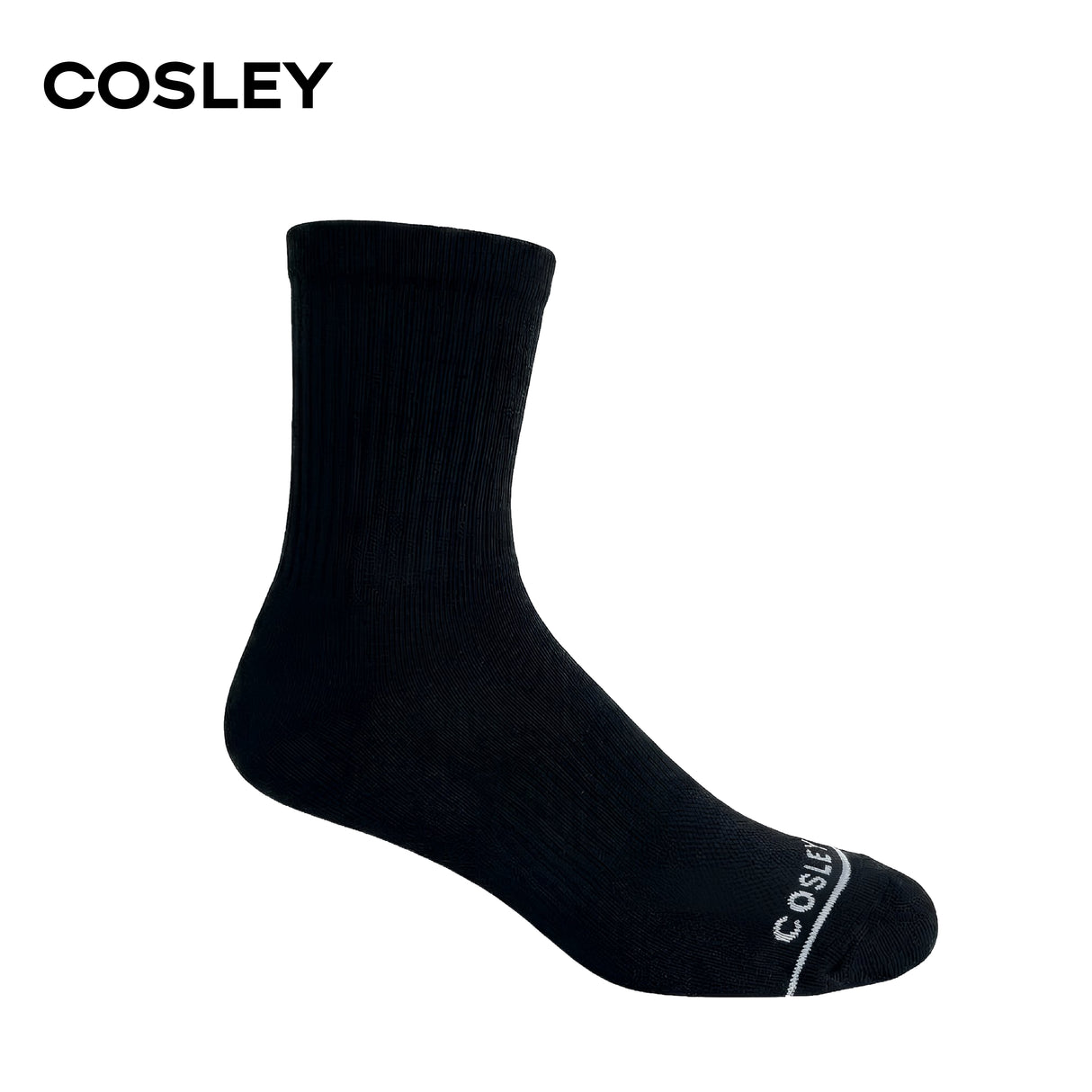 Calcetines Mujer Cushion Mid-Crew Black&White Cosley Pack 6