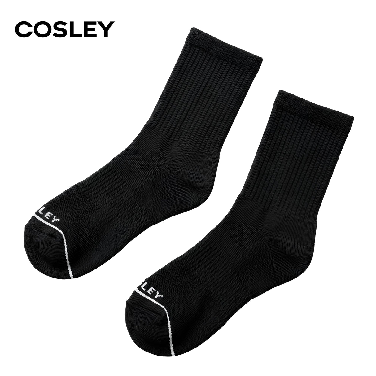 Calcetines Mujer Cushion Mid-Crew Black&White Cosley Pack 6