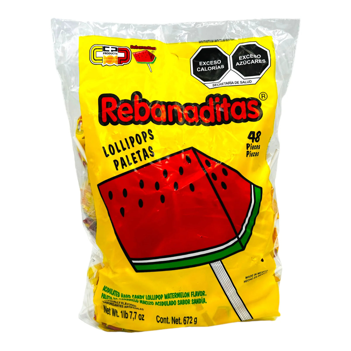 Paleta Sandía Sin Chile Rebanaditas 48 x 14 g