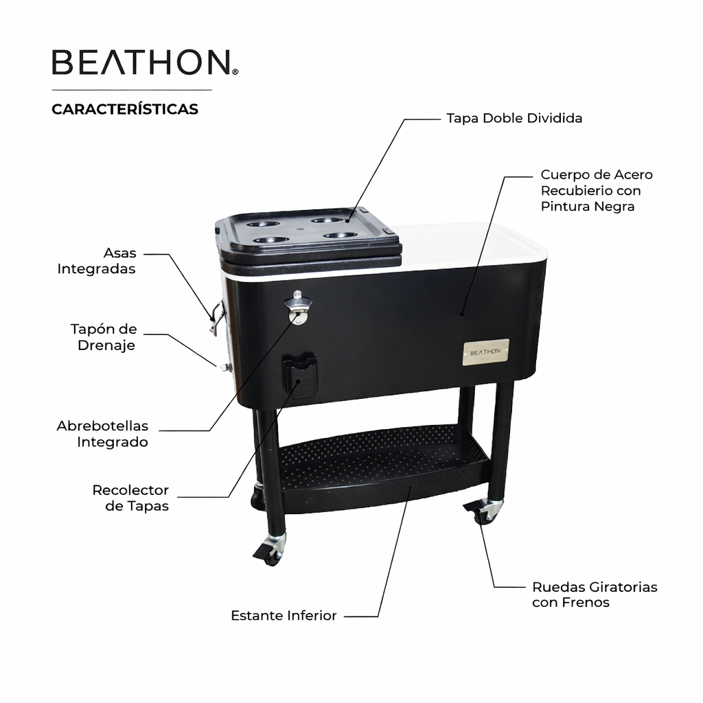 Cooler Negro 61L Beathon 1 un