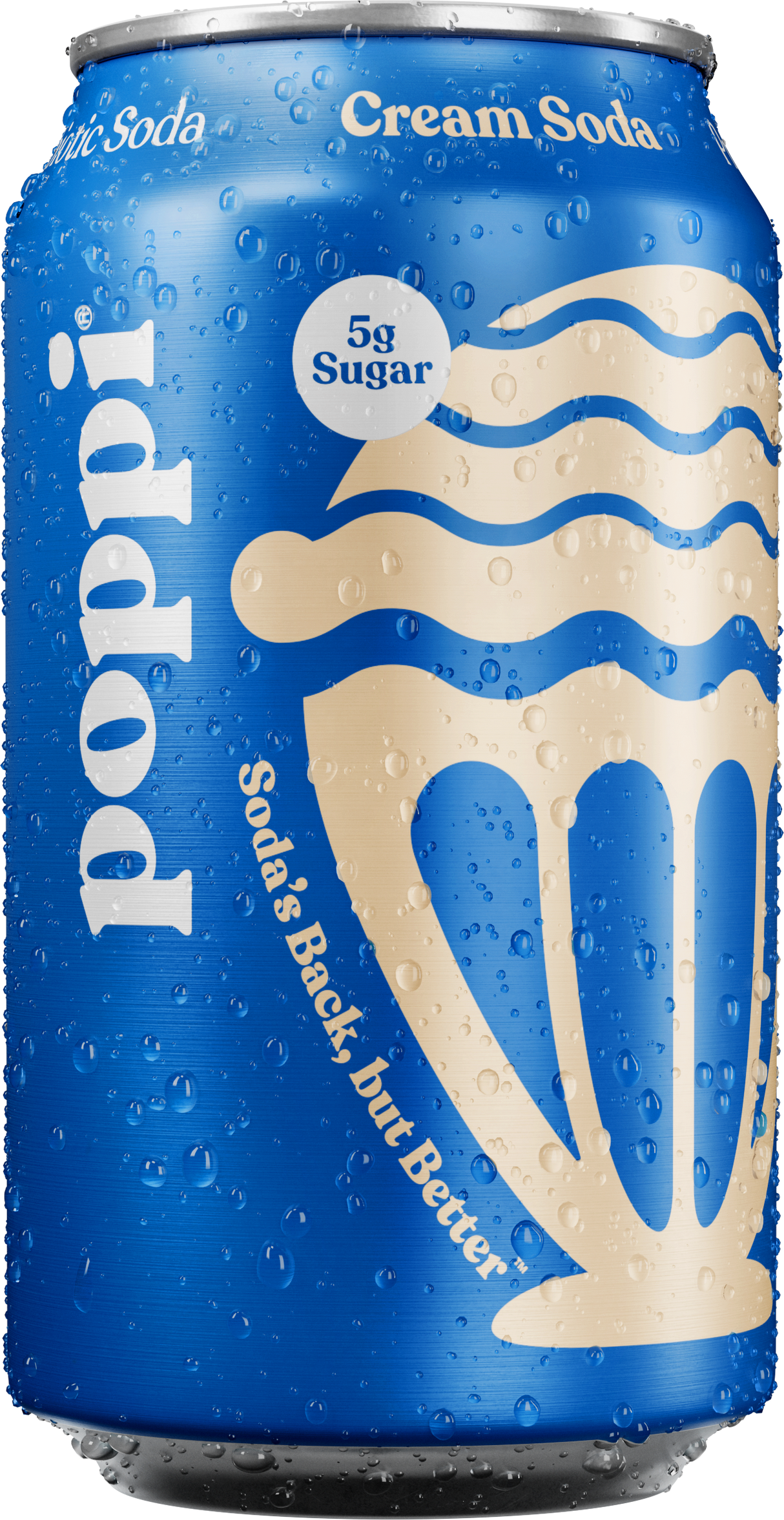 Bebida Prebiotic Cream Soda Lata Poppi 355 ml
