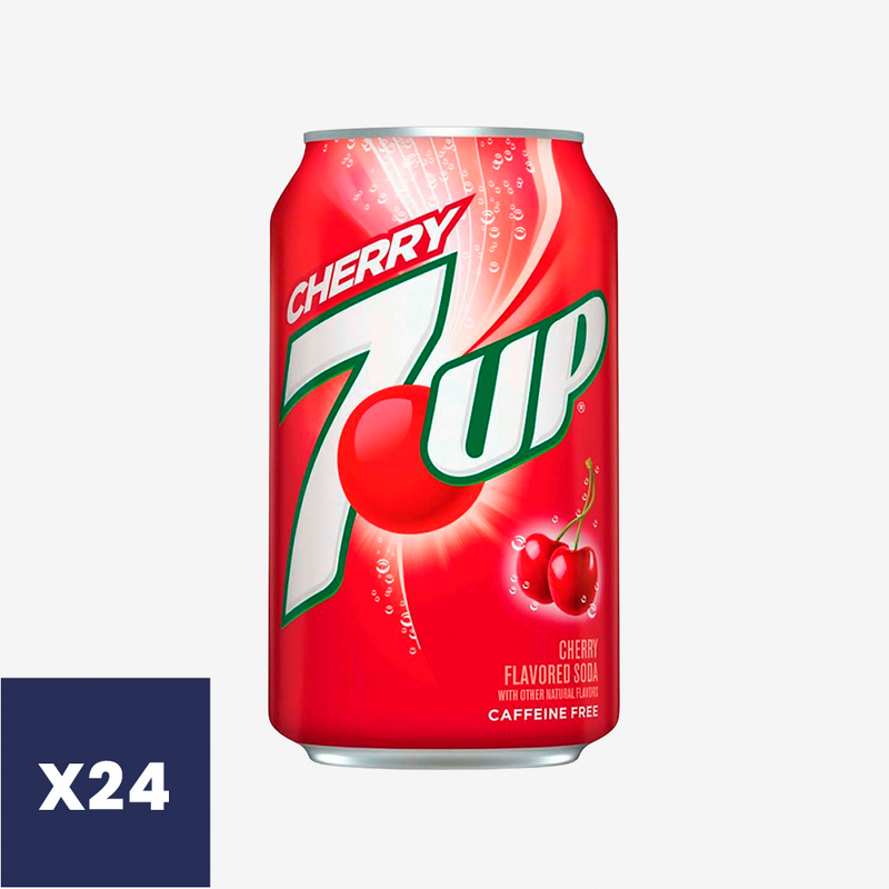 Bebida Cherry Lata 7Up 24 x 330 ml