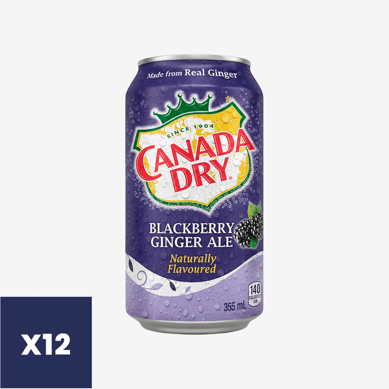 Bebidas Ginger Ale Blackberry Lata Canada Dry 12 x 355 ml