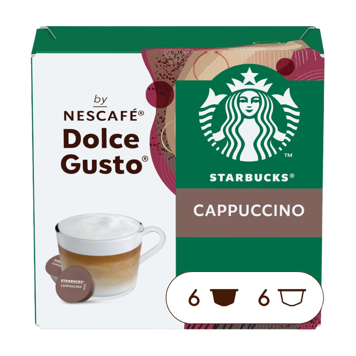 Cápsulas Dolce Gusto Starbucks Cappuccino Nescafé 12 un