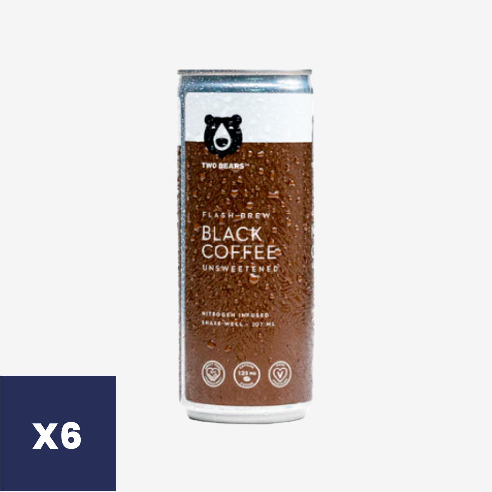 Café Black Flash Brew Two Bears 6 x 207 ml