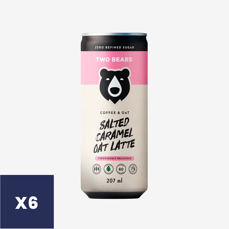 Café Salted Caramel Frothed Latte Two Bears 6 x 207 ml
