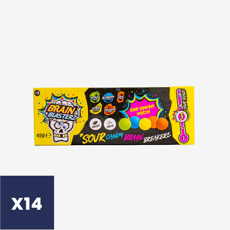 Caramelos Brain Breakerz Brain Blasterz 14 un x 45 g
