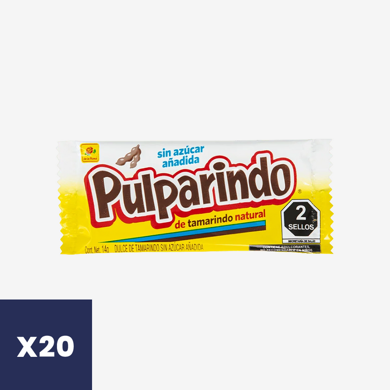 Masticables Pulparindo sin Azúcar De la Rosa 20 un x 14 g