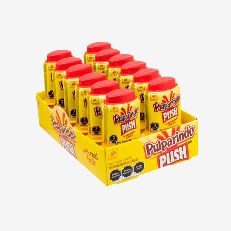 Caramelos Pulparindo Push De la Rosa 12 un x 35 g