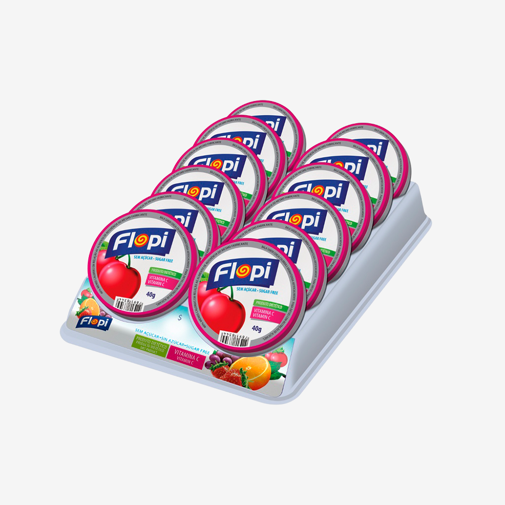 Caramelo sin Azúcar Cereza Flopi 12 x 40 g