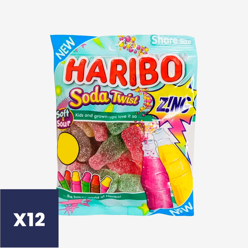 Gomitas Soda Twist Zing Haribo 12 x 176 g