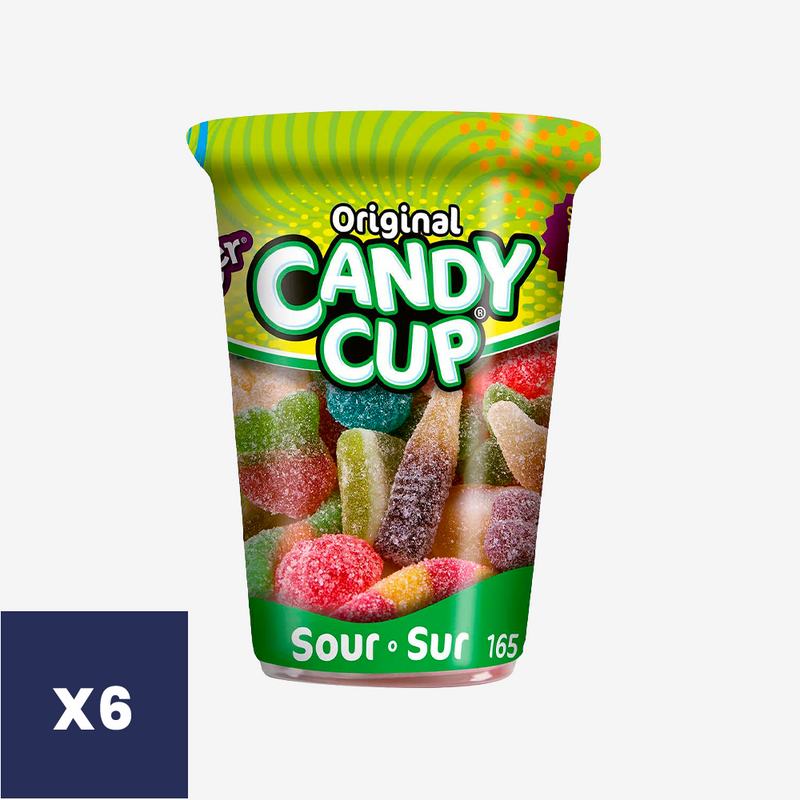Gomitas Ácidas Candy Cup Huer 6 un x 165 g