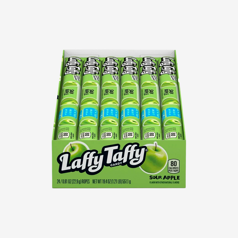 Masticables Ropes Manzana Ácida Laffy Taffy 24 un x 23 g