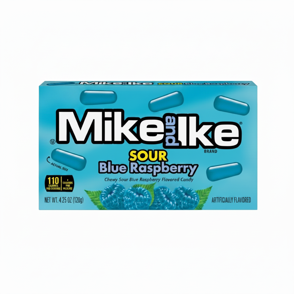Masticables Sour Blue Raspberry Mike and Ike 120 g