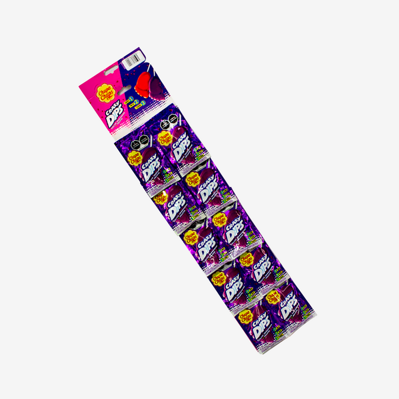 Paletas Crazy Dips Uva Chupa Chups 10 un x 12 g