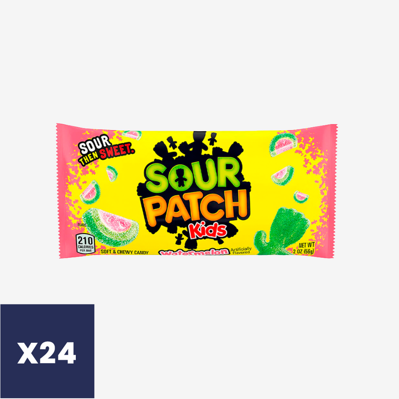 Gomitas Ácidas Sandía Caja Sour Patch 24 un x 56 g