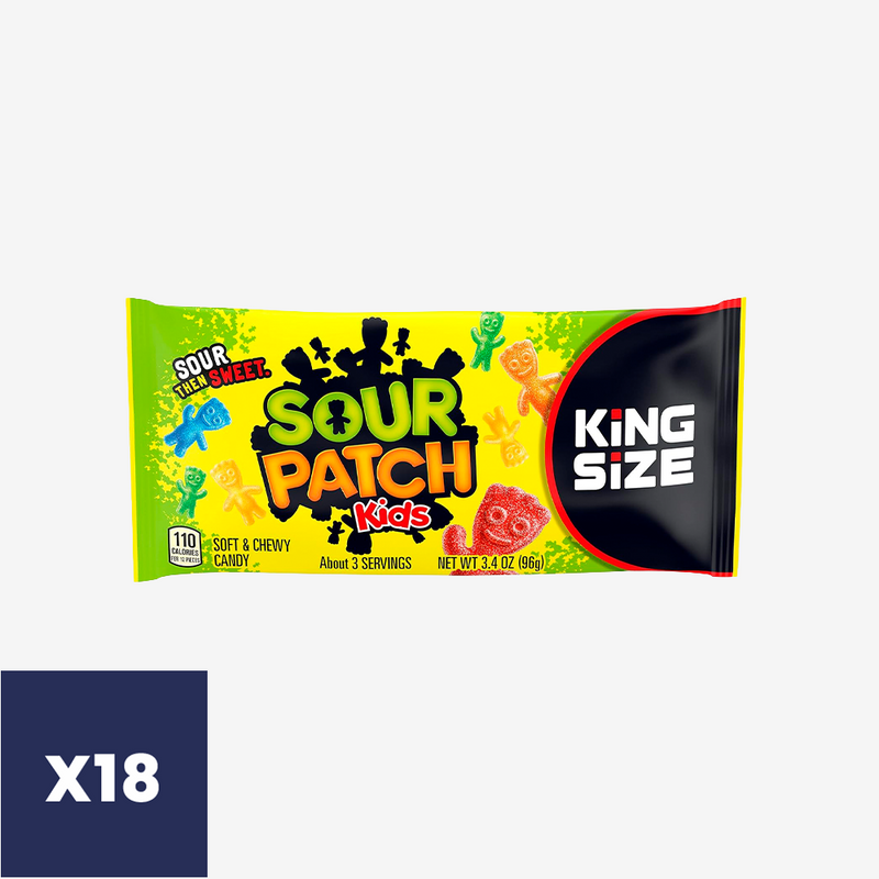 Gomitas King Size Sour Patch Kids 18 un x 96 g