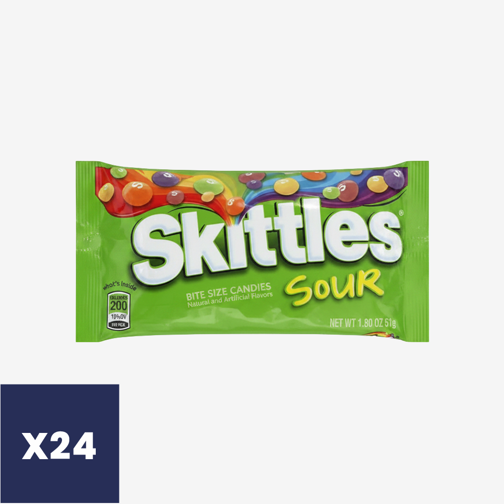 Masticables Sours Singles Skittles 24 x 51 g