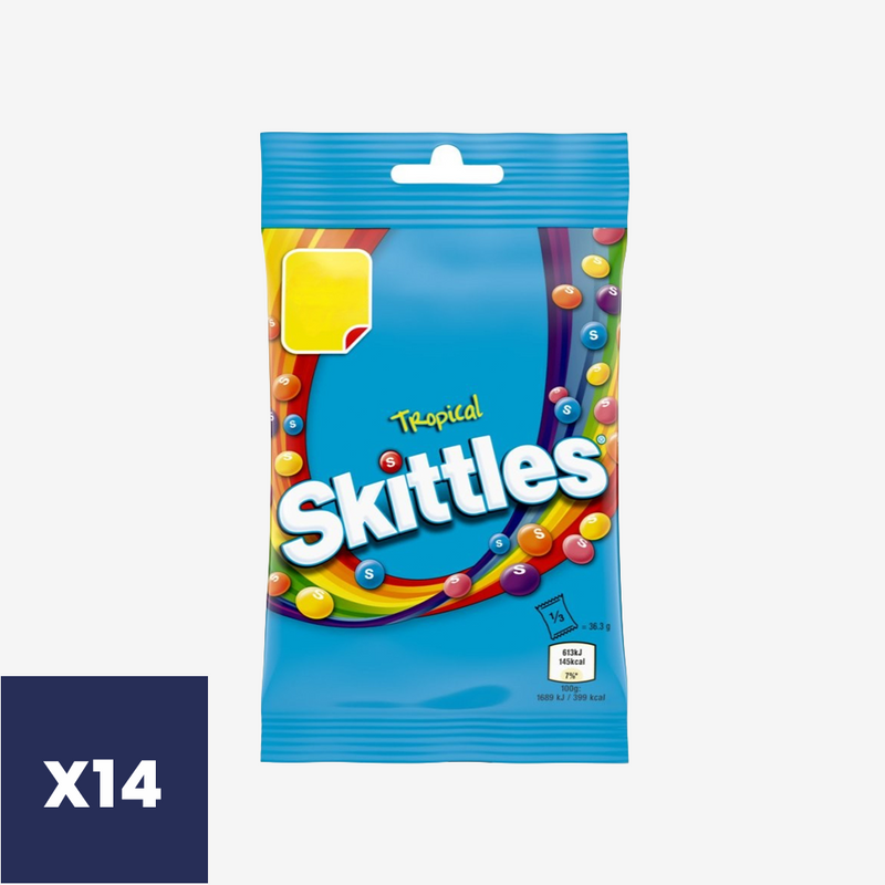 Masticables Tropical Skittles 14 x 109 g