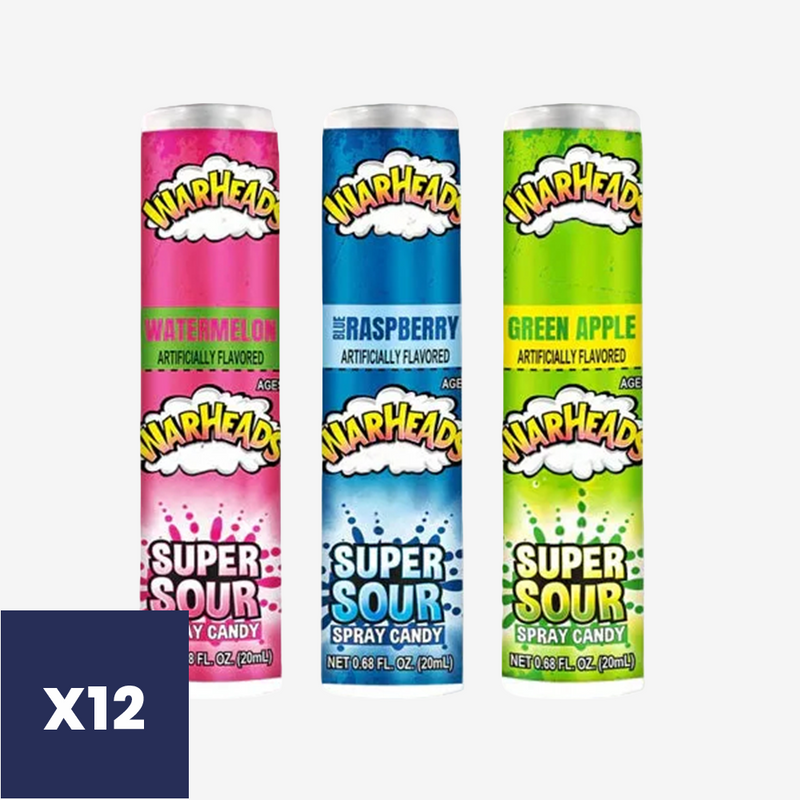 Masticables Super Sour Spray Warheads 12 un x 20 ml