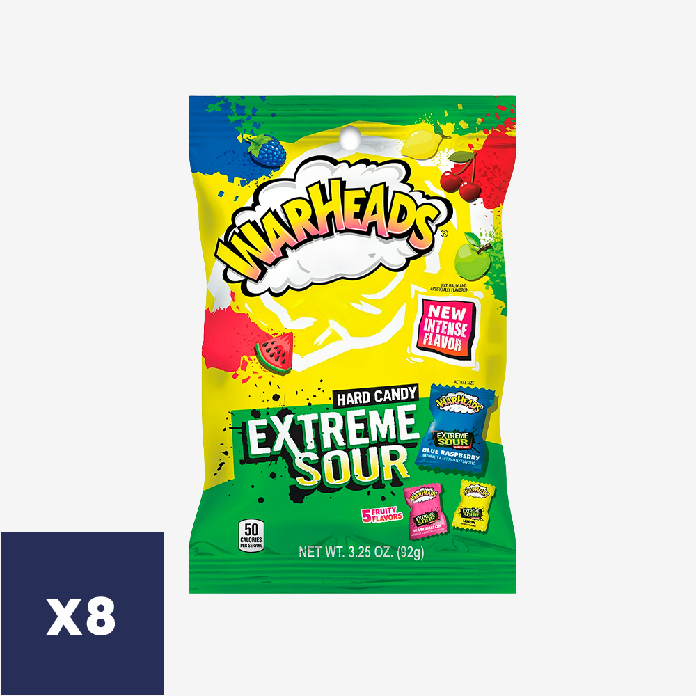 Caramelos Duros Extreme Sour Warheads 8 x 92 g