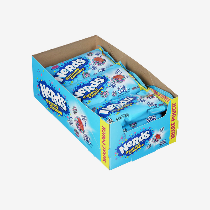 Caramelos Gummy Clusters Very Berry Nerds 12 un x 85 g