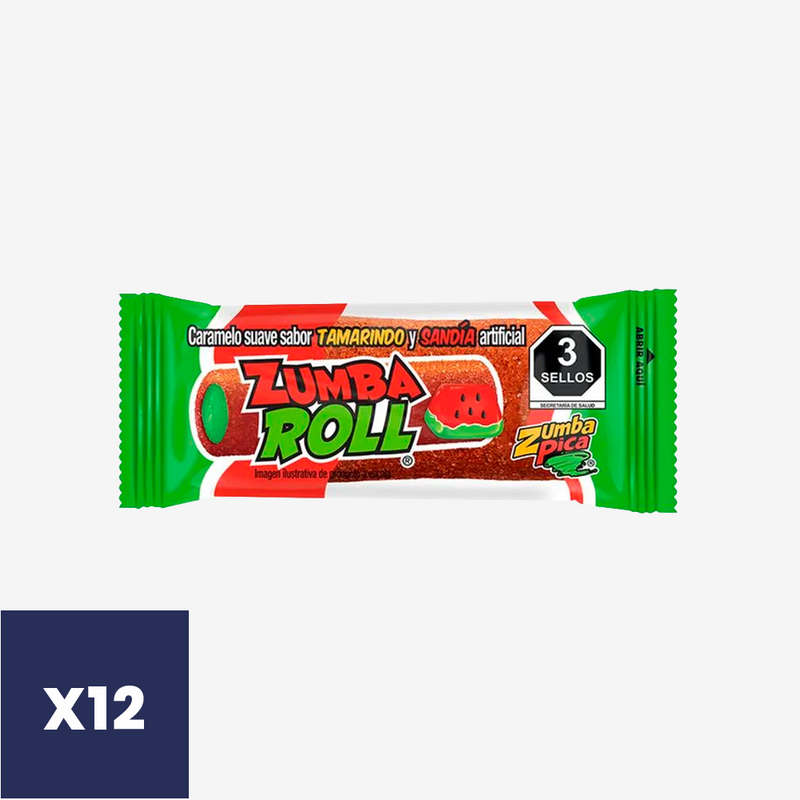 Masticable Roll Sandía Zumba 12 x 22 g