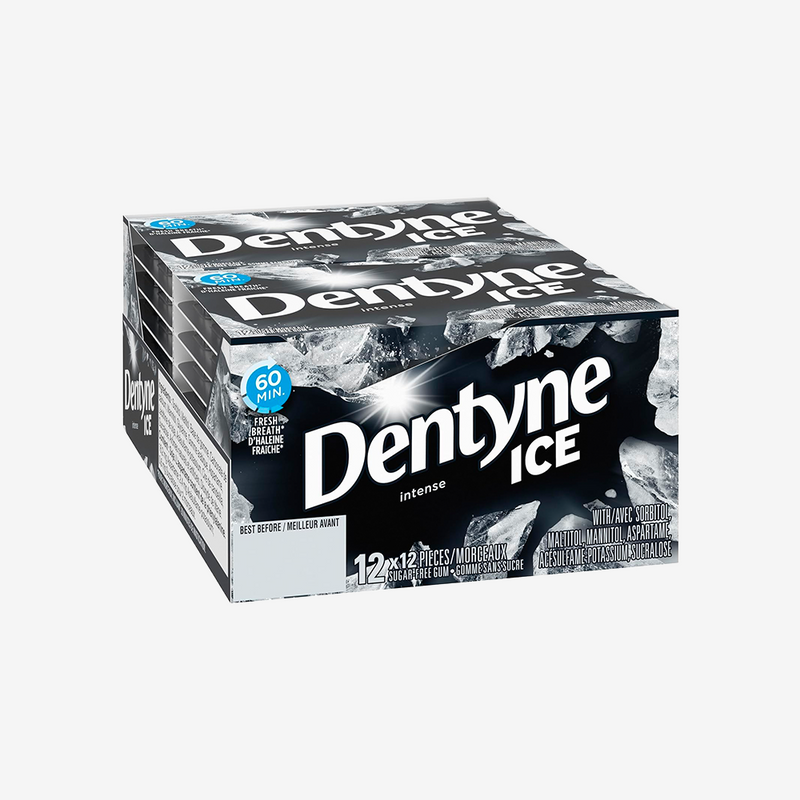Chicles Ice sin Azúcar Intense Dentyne 12 pack x 12 un