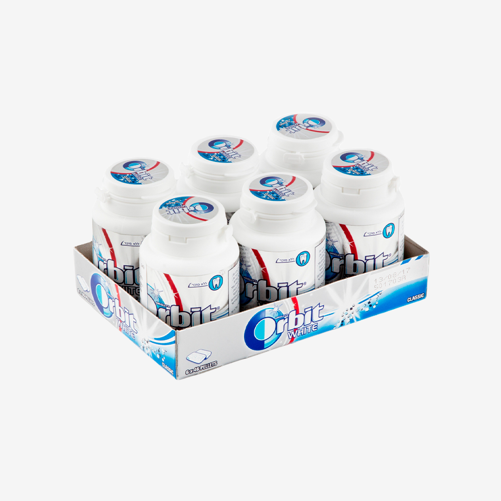 Chicles Professional White Bottle Orbit 6 x 64 g.