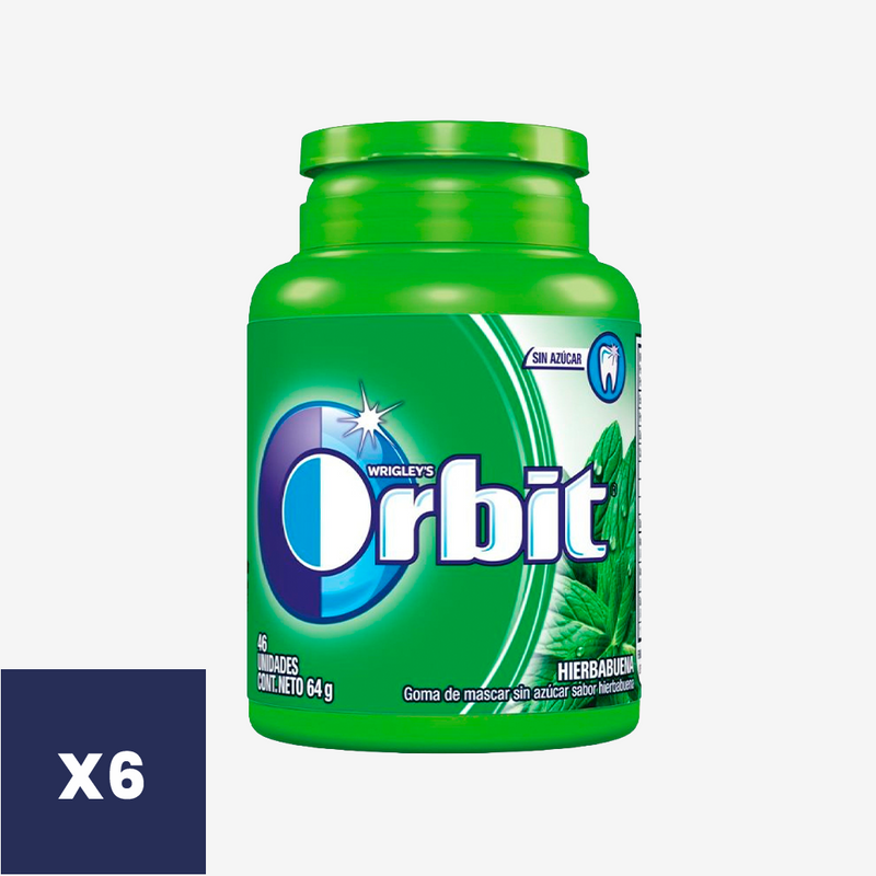 Chicles Hierbabuena Bottle Orbit 6 x 64 g