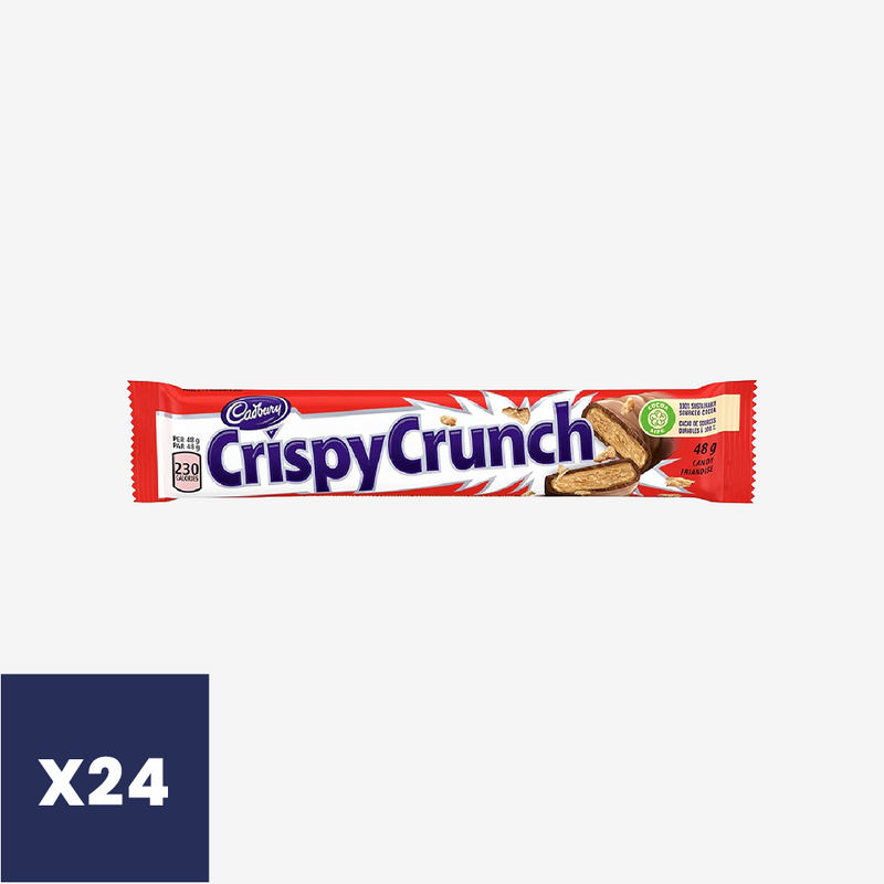 Barras Chocolate Crispy Crunch Cadbury 24 un x 48 g