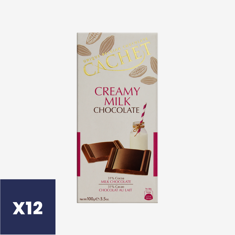Barra Chocolate Leche 31 Cachet 12 x 100 g