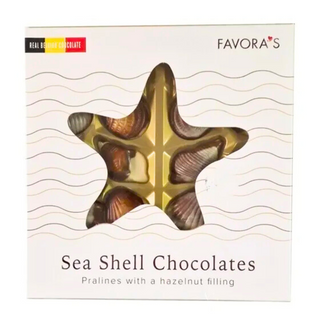 Chocolates Sea Shell Belga con Avellana Favora's 250 g