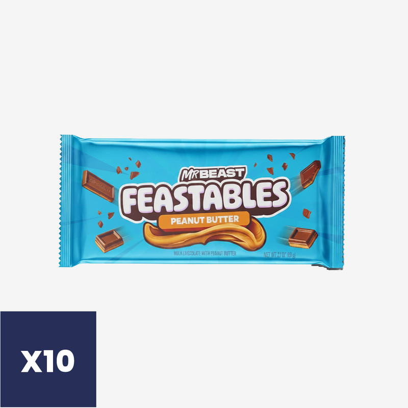 Barritas Mr. Beast Mantequilla Maní Feastables 10 x 60 g