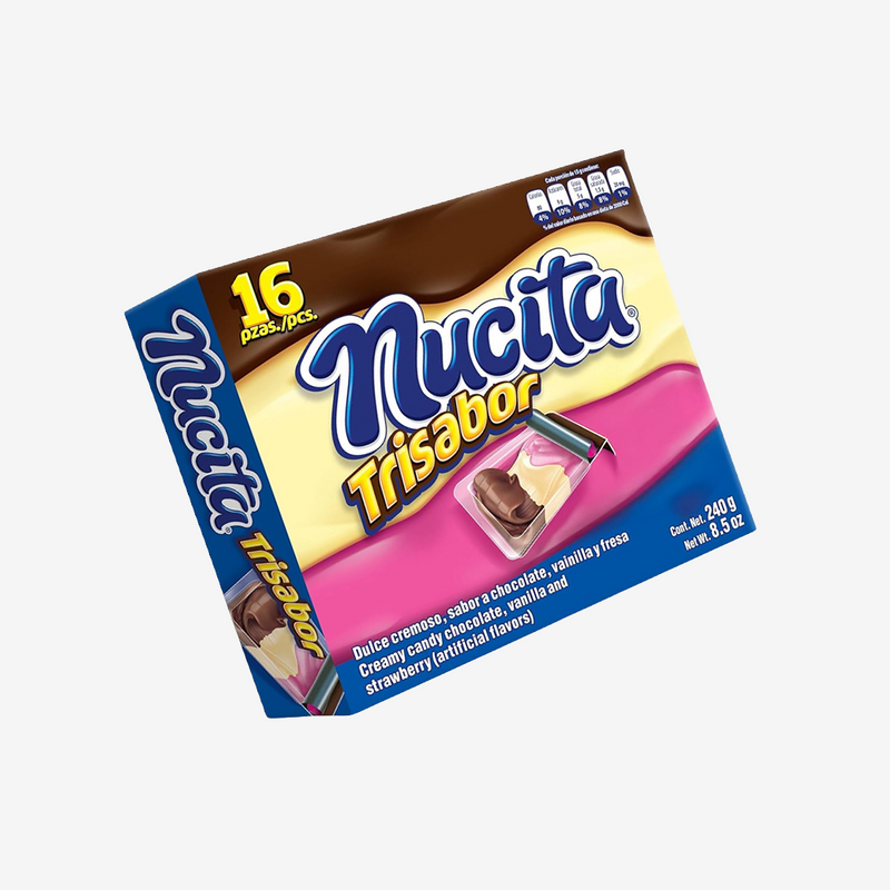 Chocolates Cremosos Trisabor ChocoVainillaFrutilla Nucita 16 un x 15 g